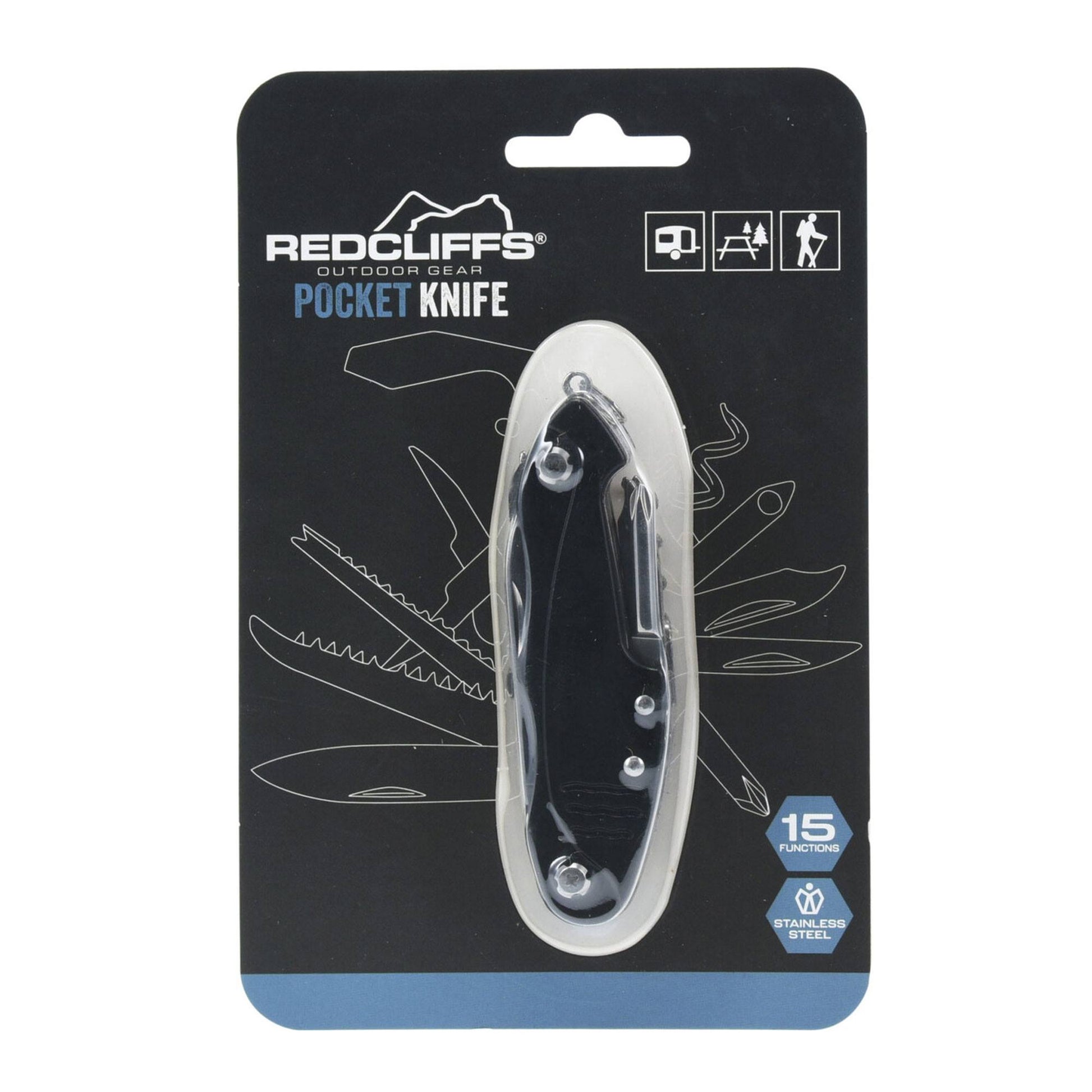 Well Home Navaja Con 15 Funciones En Acero Inoxidable Con Mango Negro 9,5cm_2