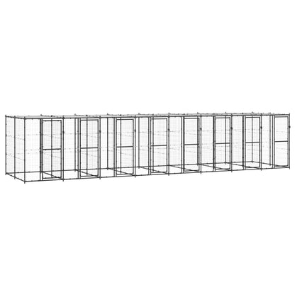 Perrera De Exterior De Acero Con Techo 19,36 M²_1