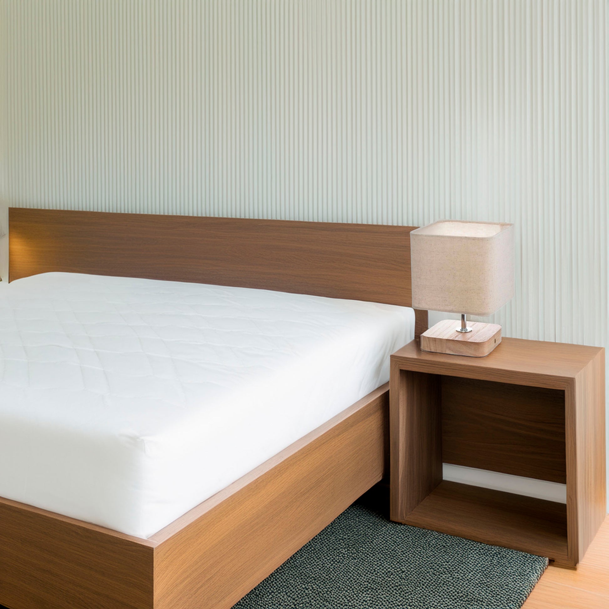 Wellhome Lámpara Sobremesa Madera H.21cm