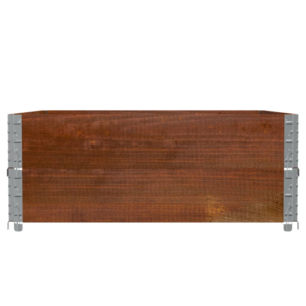 Jardinera De Madera Maciza De Pino Marrón 100x100 Cm_3