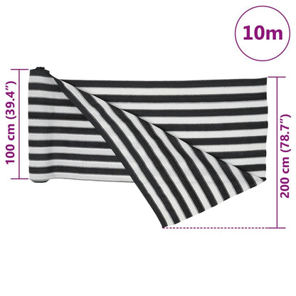 Vidaxl Red De Privacidad Hdpe Gris Antracita Y Blanco 2x10 M 195 G/m²_2