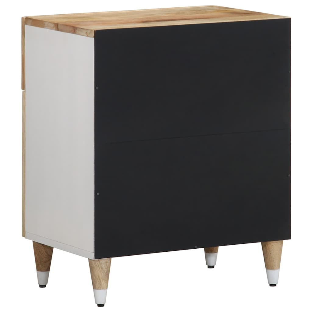 Mesita De Noche Madera Maciza De Mango 50x33x60 Cm_3