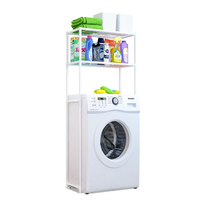 Estantería Metálica Blanca Para Baño 2 Baldas Salva Obstáculos 68x27,8x134_2