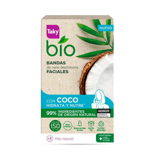 Bandas Depliatorias Faciales BIO Coco 16 uds