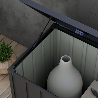 Outsunny Baúl De Almacenaje Exterior 450l Con 4 Ruedas 2 Asas 125,5x61,5x70 Cm_4