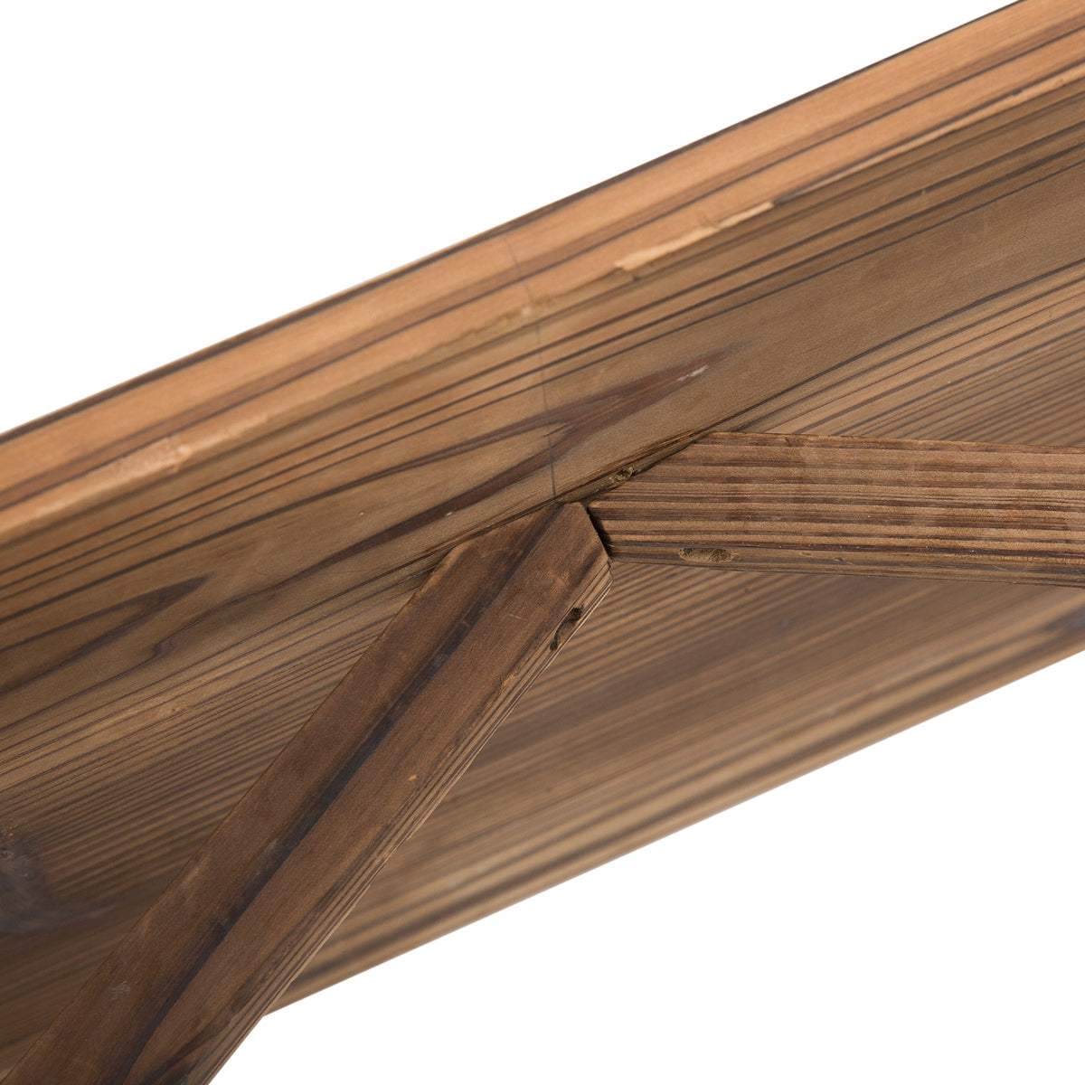 Banco De Jardín Outsunny Madera De Abeto Carbonizado 114x58x80 Cm_4