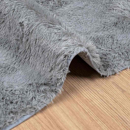 Vidaxl Alfombra De Pelo Largo Navarra Gris Plateado 130x200 Cm_4
