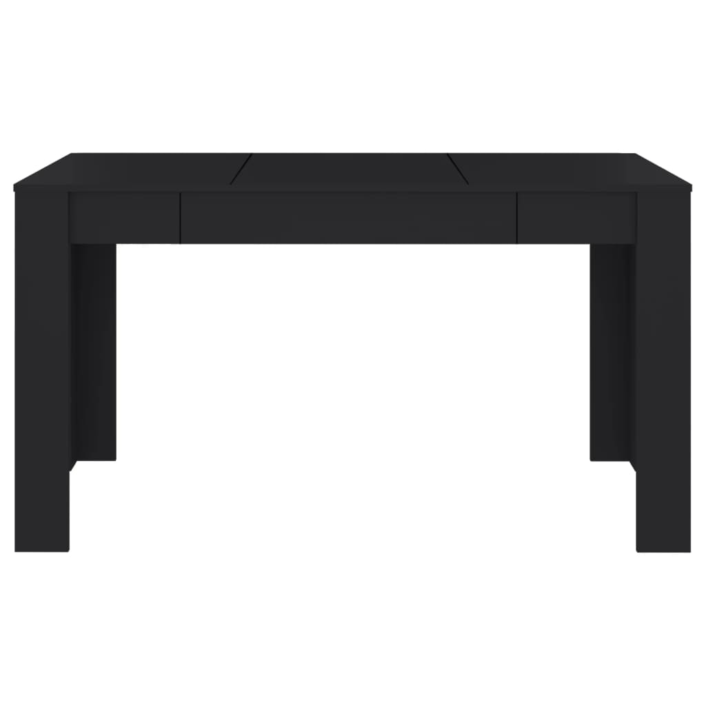 Mesa De Comedor De Madera Contrachapada Negro 140x74,5x76 Cm_1