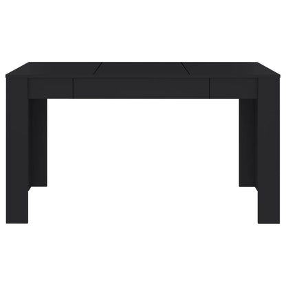 Mesa De Comedor De Madera Contrachapada Negro 140x74,5x76 Cm_1