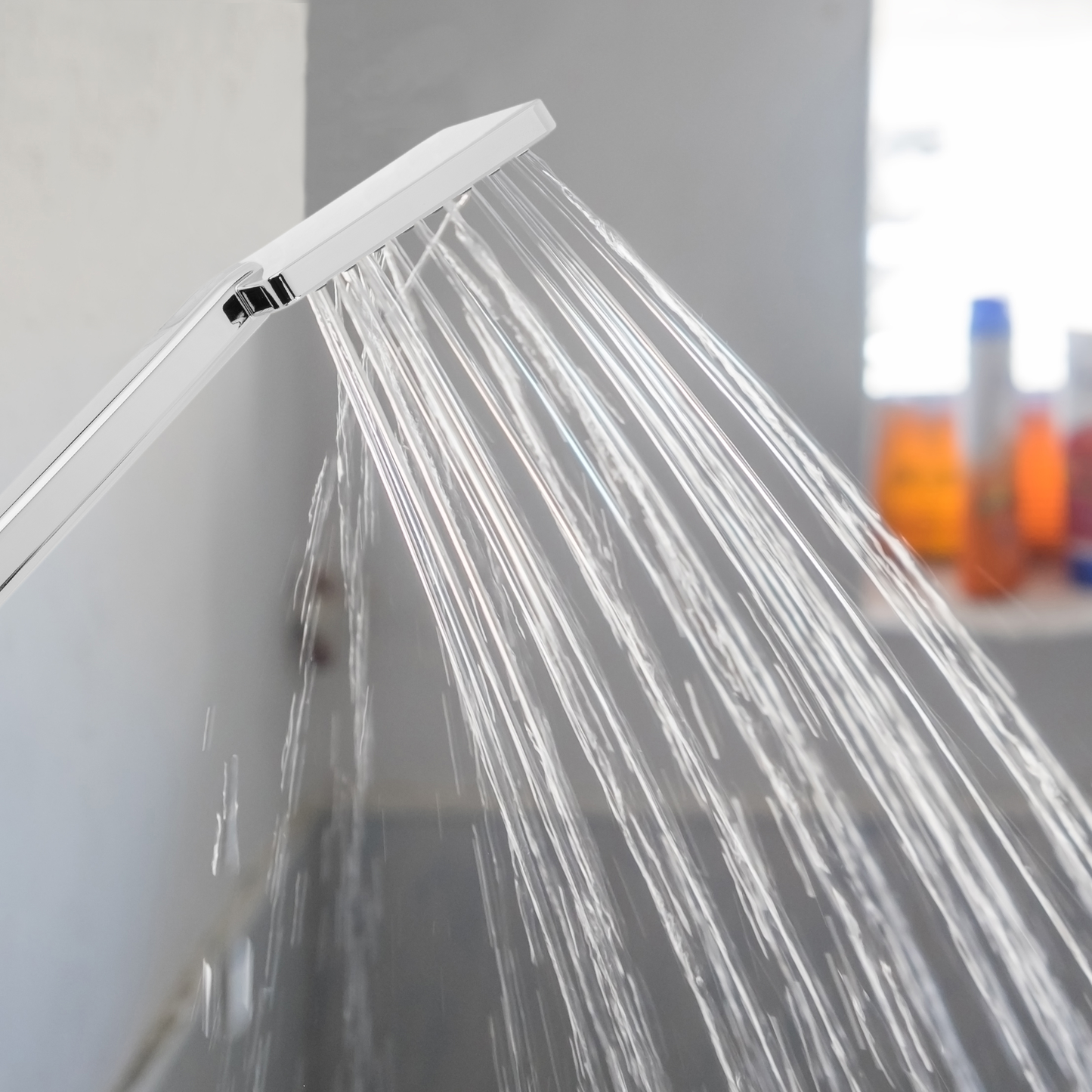 Alcachofa Móvil Cuadrada Para Ducha Cromado Con Sistema Antical, Ahorro De Agua Y 1 Función_2