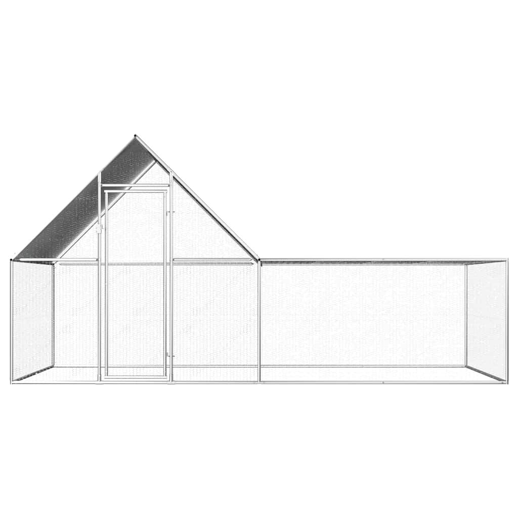Vidaxl Gallinero Acero Galvanizado 4x2x2 M_1