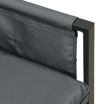 Vidaxl Juego De Muebles De Jardín 2 Piezas Acero Gris Antracita_4