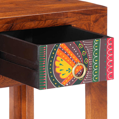 Mesita De Noche Madera Maciza De Acacia 40x40x36 Cm_4