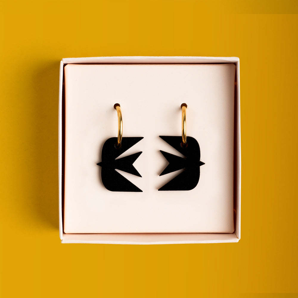 Pendientes Swallow De Madera | Joyería Artesanal, Ligera Y Elegante | Diseño Natural Y Original_1