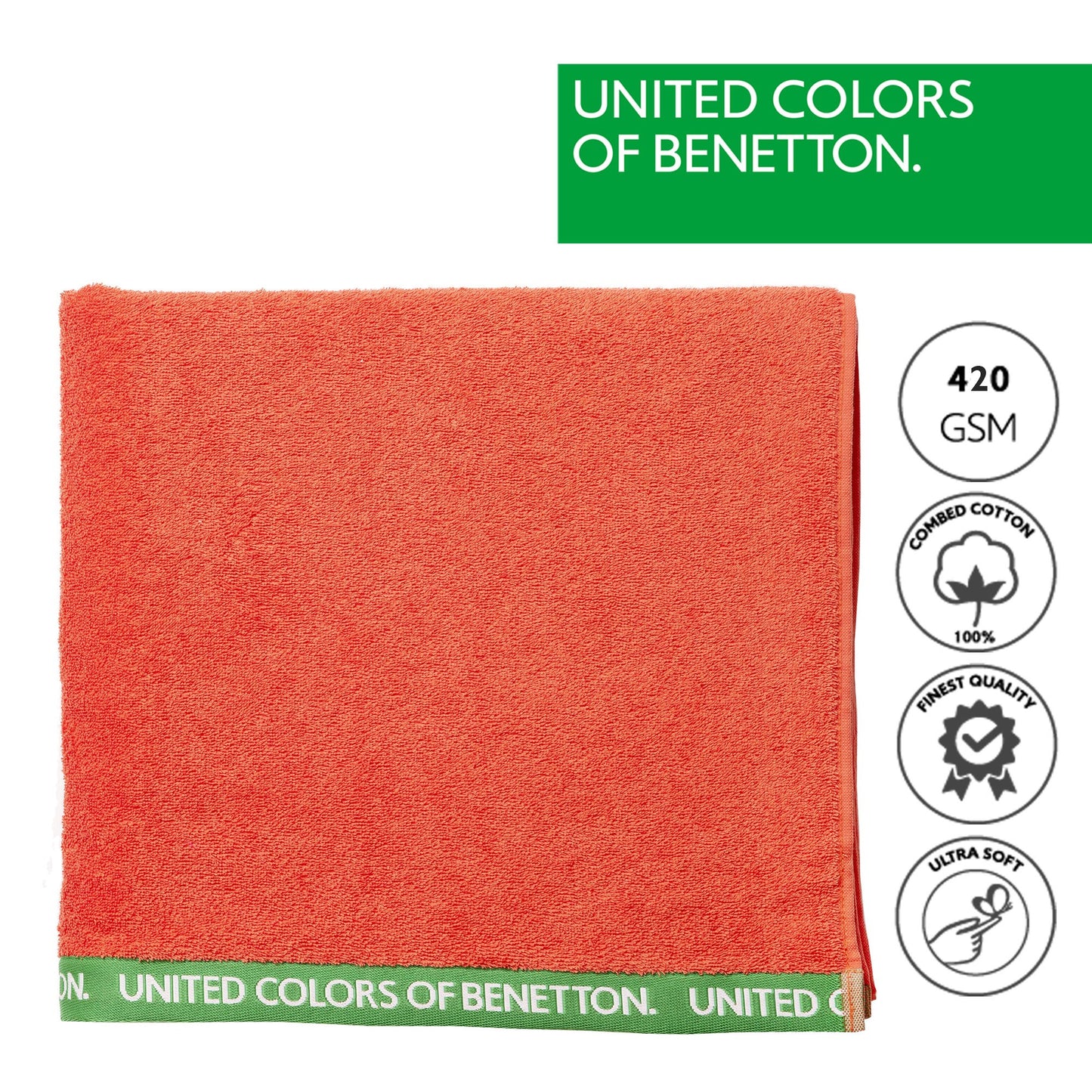 Toalla De Playa 90x160cm 380gsm 100% Algodón Velour Rojo Rainbow_1