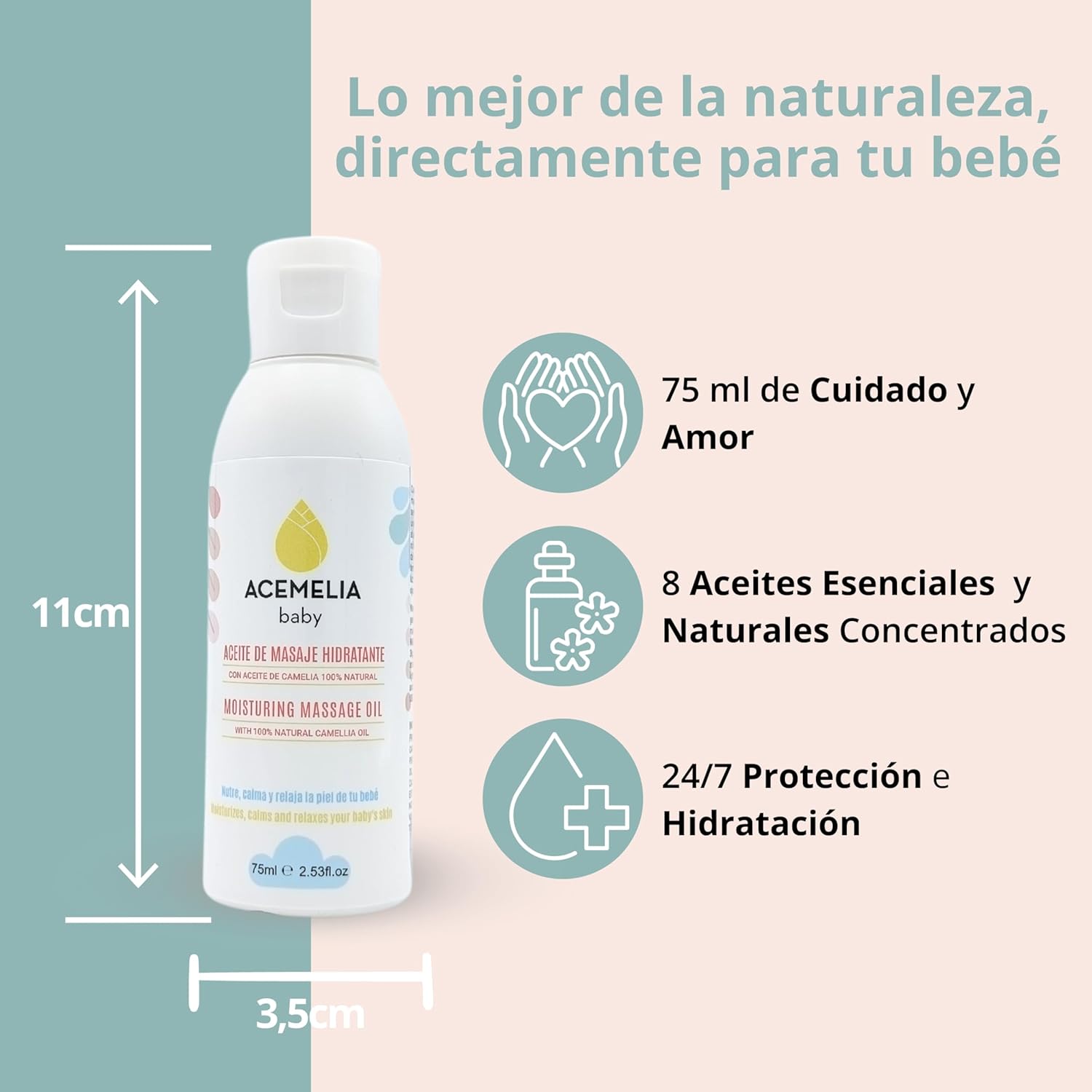 Aceite De Masaje Hidratante Para Bebés: barriguita y culito (zona pañal)_4