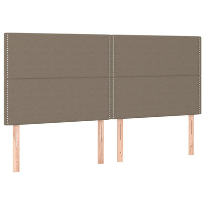 Estructura De Cama Con Cabecero De Tela Gris Taupe 180x200 Cm / Vetonek_3