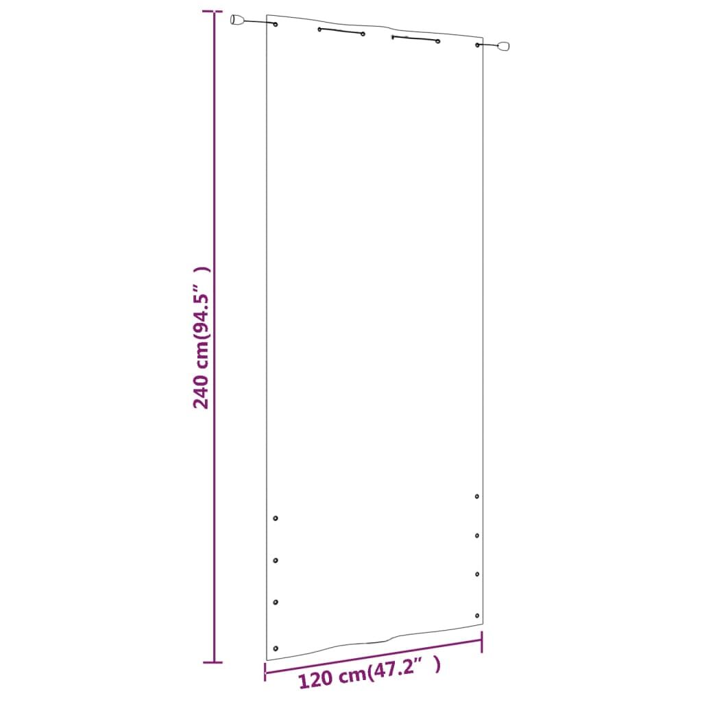 Vidaxl Toldo Pantalla Para Balcón Tela Oxford Marrón 120x240 Cm_2