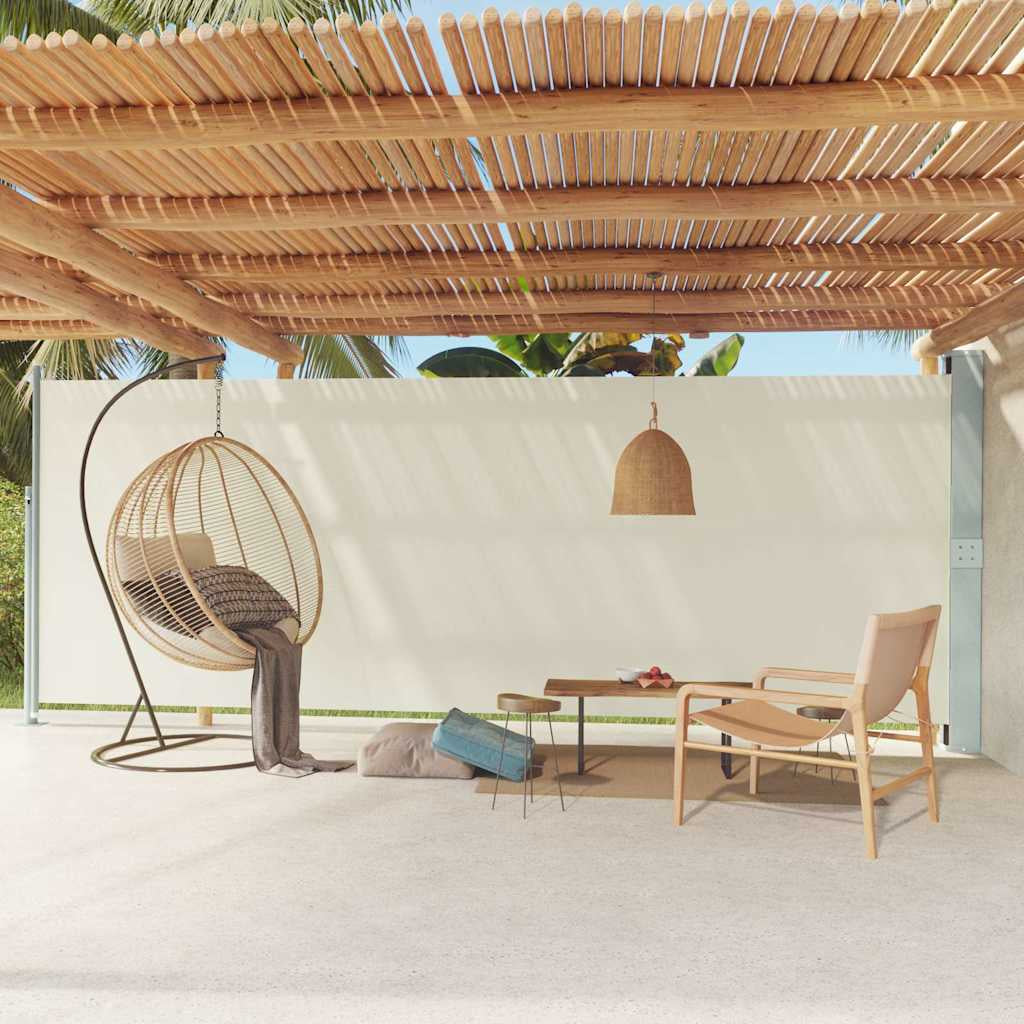 Vidaxl Toldo Lateral Retráctil Para Patio Crema 200x600 Cm_1