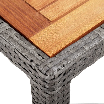Vidaxl Set De Comedor De Jardín Y Cojines 7 Pzas Ratán Sintético Gris_3