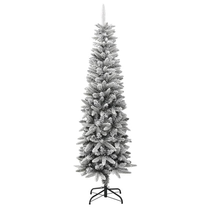 Vidaxl Árbol De Navidad Artificial Estrecho Con Nieve Pvc Y Pe 180 Cm_0