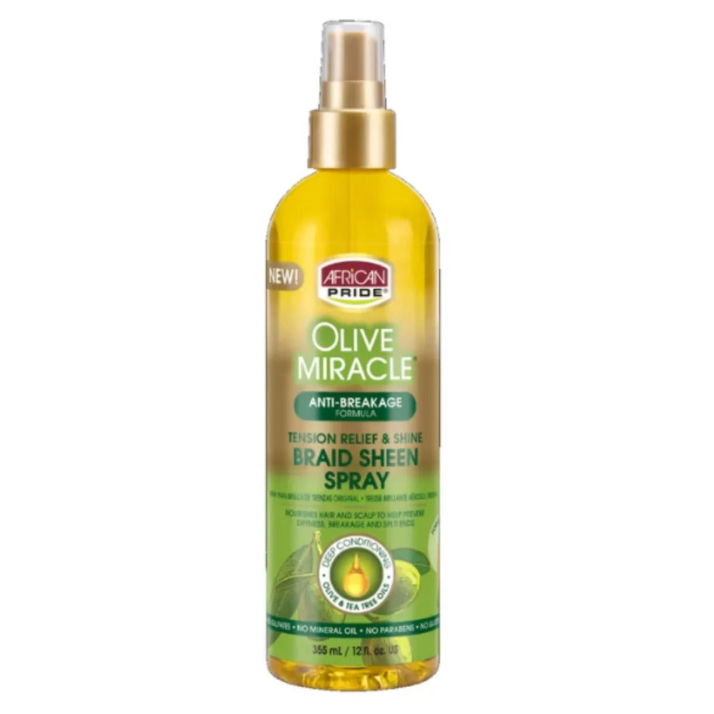 African Pride Olive Miracle Braid Sheen Spray 355ml_0