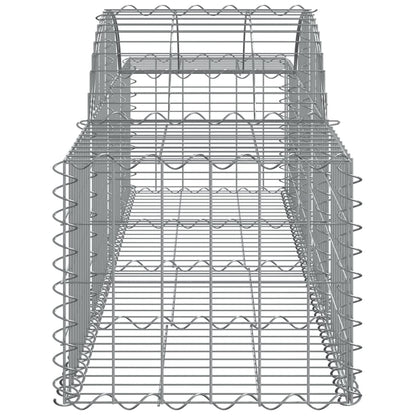 Cestas De Gaviones 10 Uds Forma De Arco Hierro 200x50x40/60 Cm_4