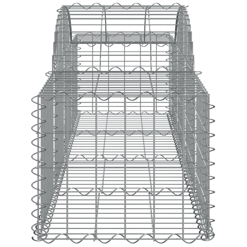 Cestas De Gaviones 2 Uds Forma De Arco Hierro 200x50x40/60 Cm_4