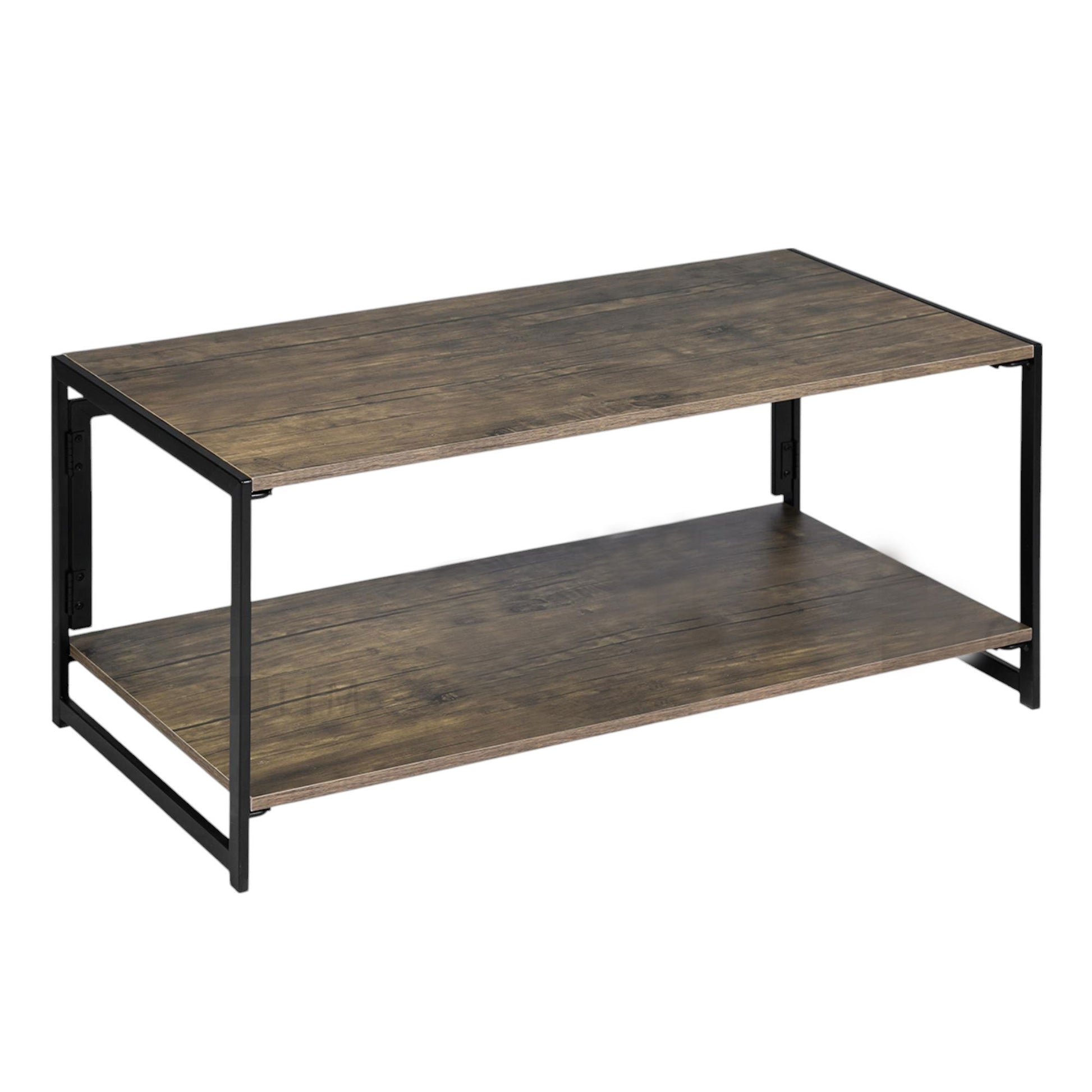 Well Home Mesa De Centro ''ades'' De Estructura De Metal Negro Vintage_0