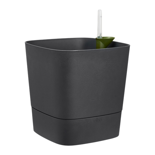 Macetero con autoriego Greensense Aquacare Square Elho 30 cm charcoal grey