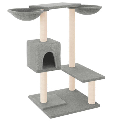 Vidaxl Rascador Para Gatos Con Postes Gris Claro 82 Cm_0