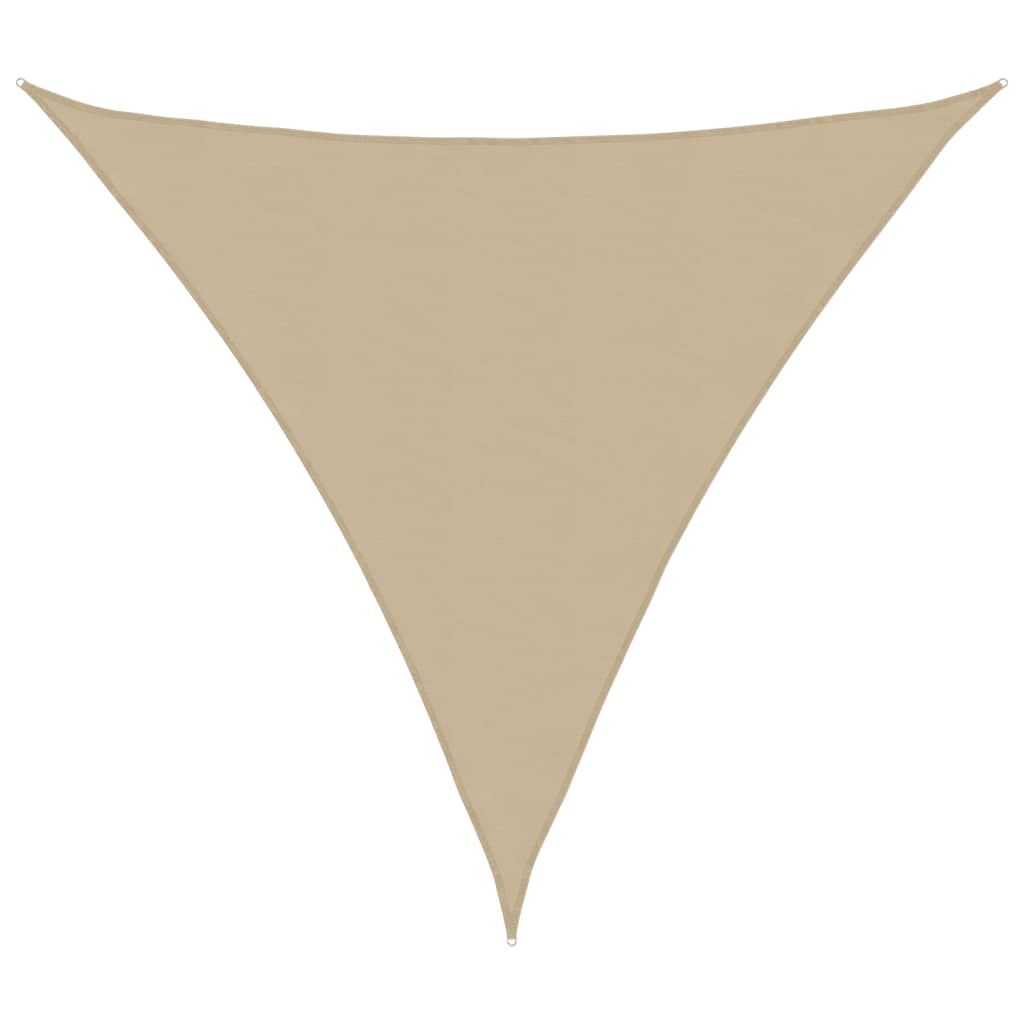 Vidaxl Toldo De Vela Triangular Tela Oxford Beige 3x3x3 M_0