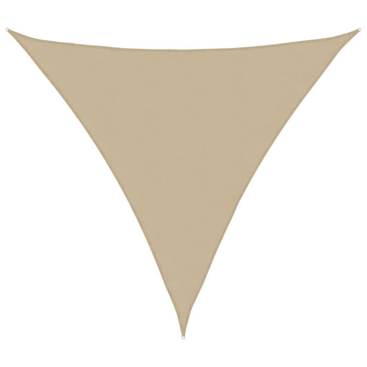Vidaxl Toldo De Vela Triangular Tela Oxford Beige 3x3x3 M_0
