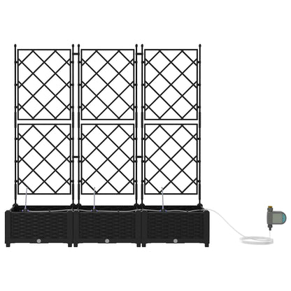 Macetero De Jardín 3 Uds. Negro 120 X 40 X 126 Cm Pp_5