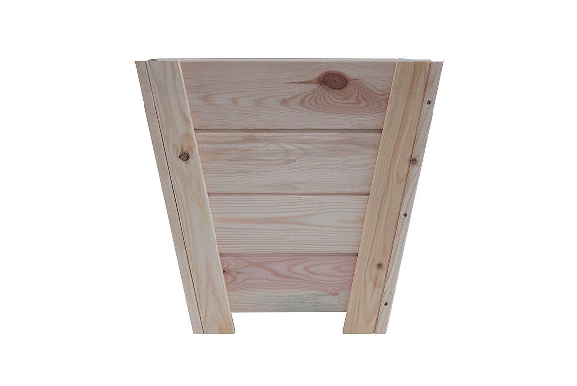 Macetero Abril Cerrado De Madera Natural De 50 X 50 X 47 Cm 10° 55l + Bolsa Geotextil.._2