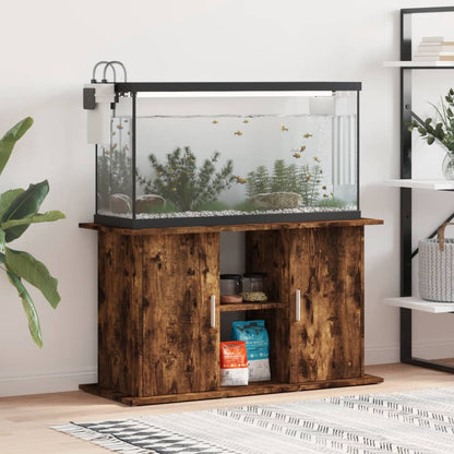 Vidaxl Soporte De Acuario Madera Ingeniería Roble Ahumado 101x41x58 Cm_1