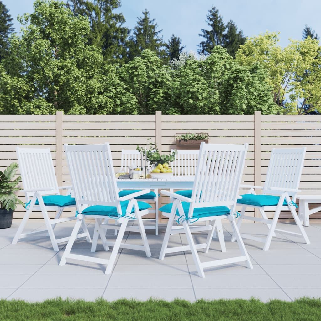 Vidaxl Cojines De Silla 6 Uds Tela Oxford Turquesa 50x50x7 Cm_1