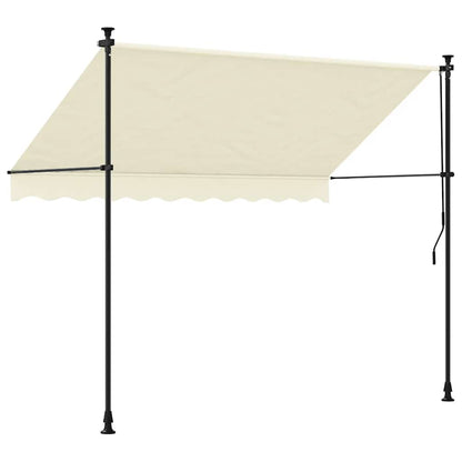 Toldo Retráctil De Tela Y Acero Crema 300x150 Cm_3