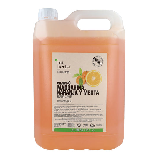 Champú naranja mandarina y menta 5 litros Tot Herba
