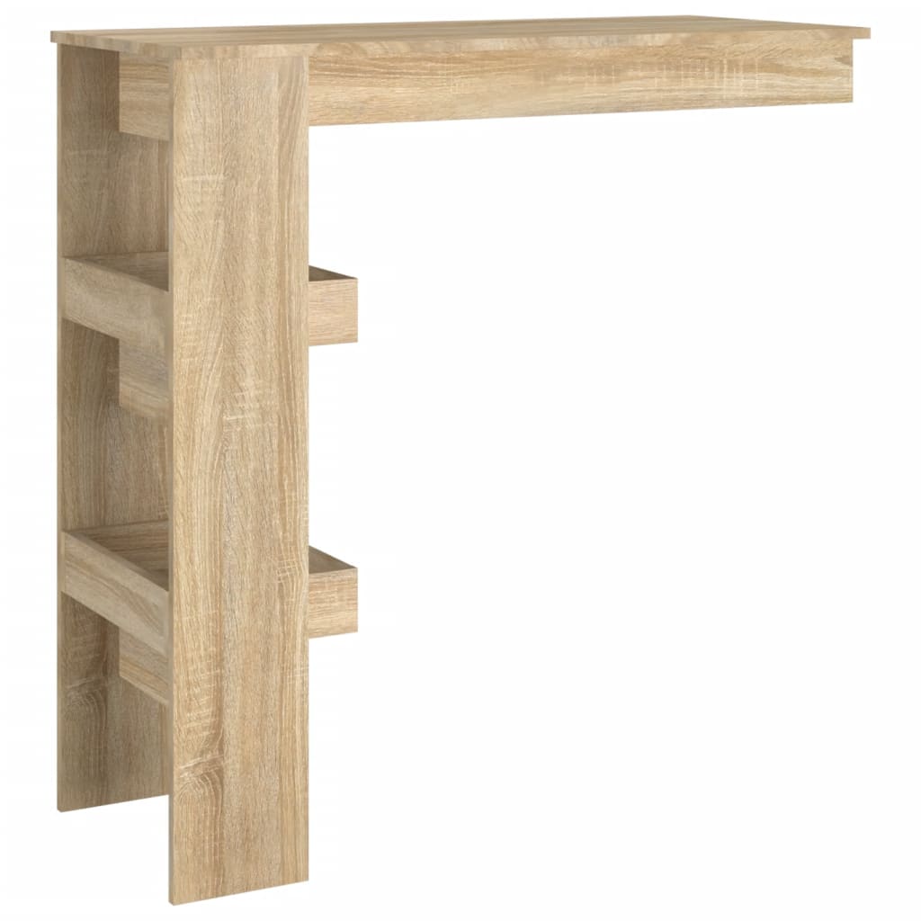 Mesa De Bar De Pared Contrachapada Roble Sonoma 102x45x103,5cm_3