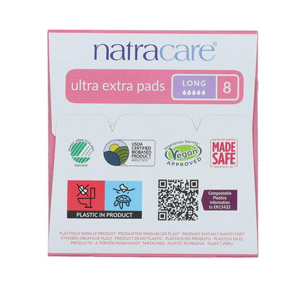 Compresa ultra extralarga con alas bio Natracare 8 Uds