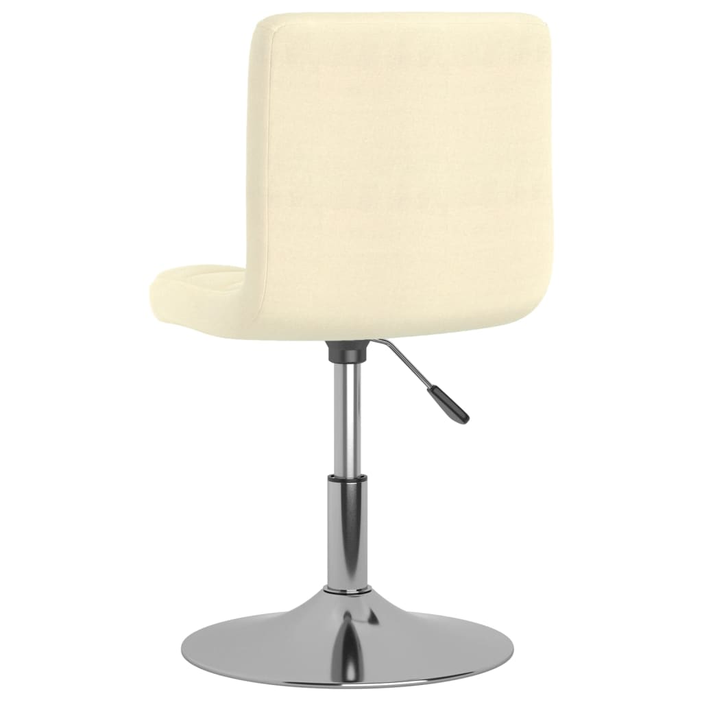 Taburete De Cocina Giratorio De Tela Color Crema_3