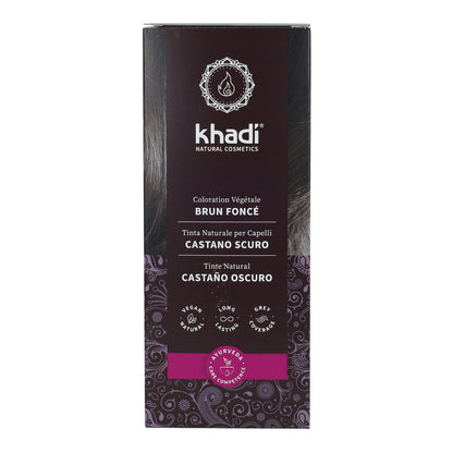 Tinte natural castaño oscuro Khadi 100 g