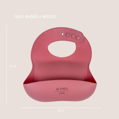 Baberos Impermeables - 2 Piezas - Beige / Rosa Profundo._5