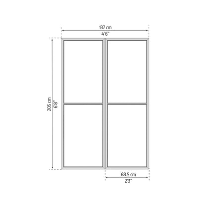 kit de puerta mosquitera para Ledro / Garda / Sanremo blanca