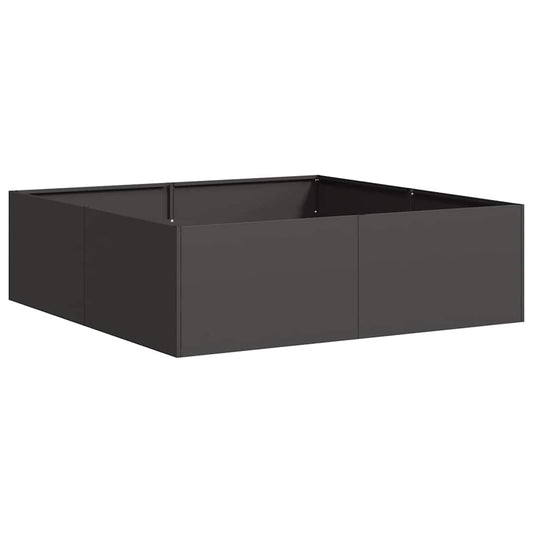 Jardinera Acero Negro 100x100x30 Cm_0