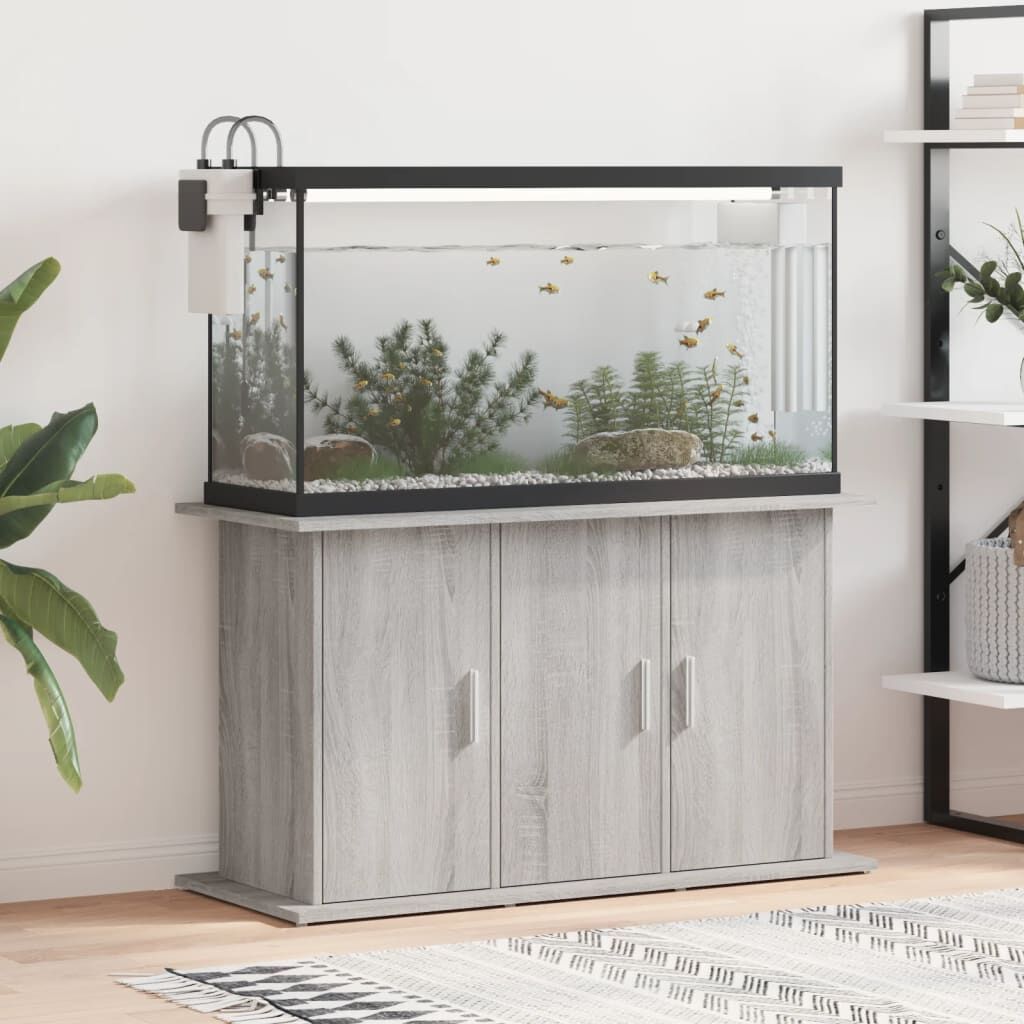 Vidaxl Soporte Para Acuario Madera Ingeniería Gris Sonoma 101x41x58 Cm_1