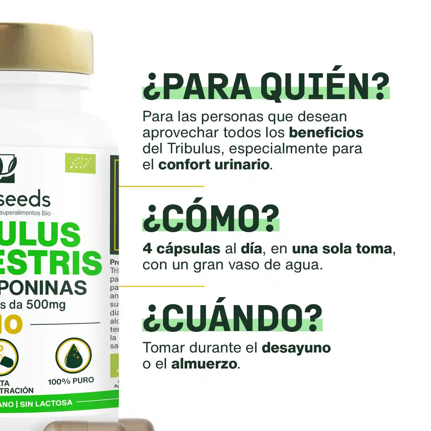Tribulus Bio, 90% De Saponinas | 120 Cápsulas_1
