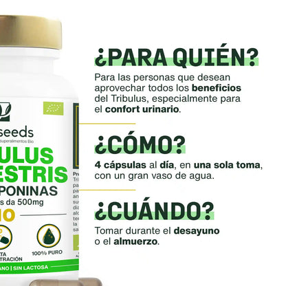 Tribulus Bio, 90% De Saponinas | 120 Cápsulas_1