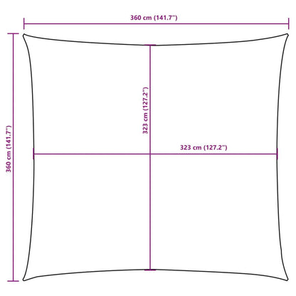 Vidaxl Toldo De Vela Cuadrado Tela Oxford Terracota 3,6x3,6 M_2